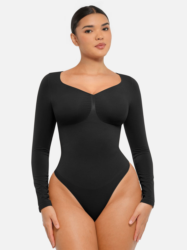 Curvevo™ Nahtloser Langarm-Bodysuit