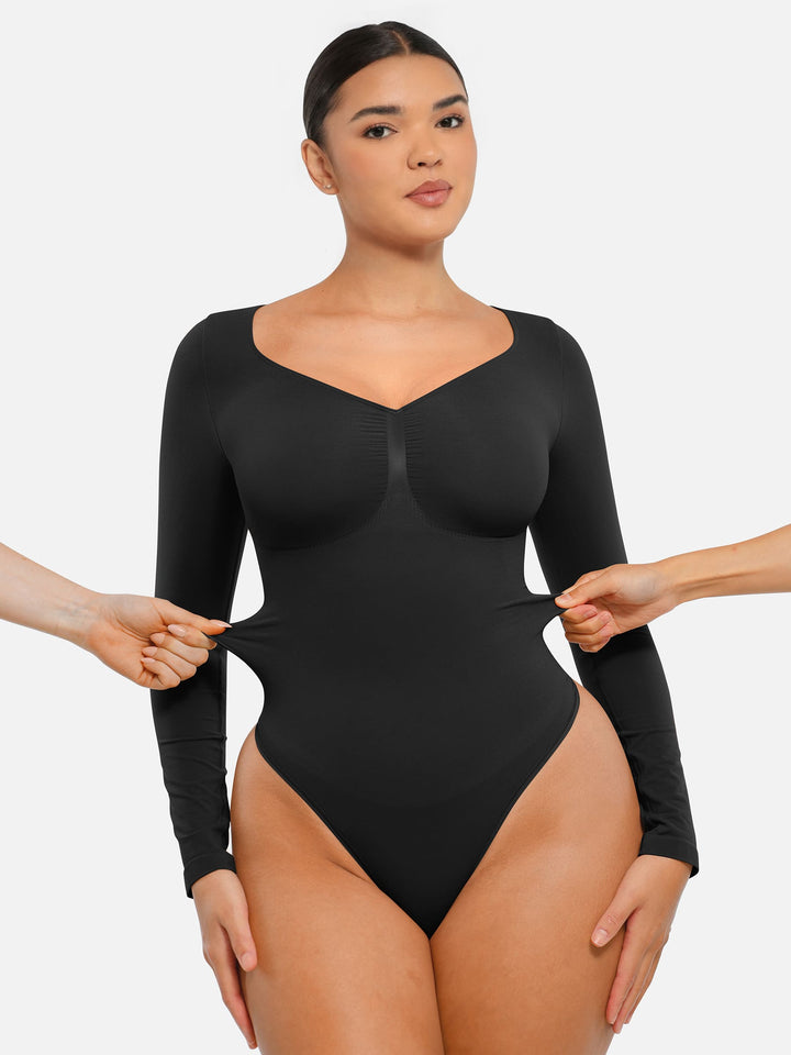 Curvevo™ Nahtloser Langarm-Bodysuit
