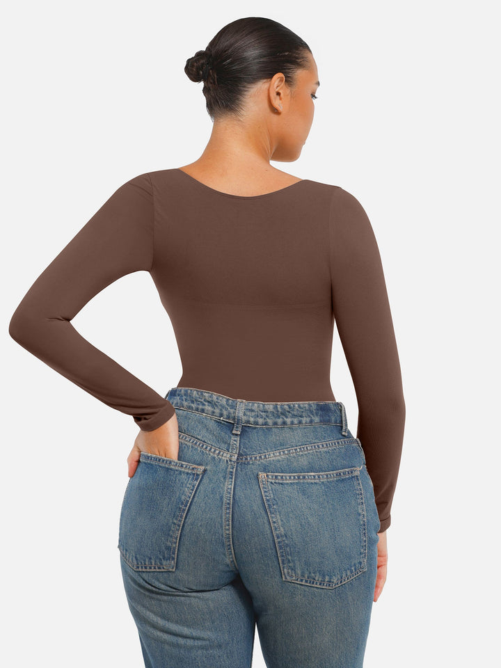 Curvevo™ Nahtloser Langarm-Bodysuit