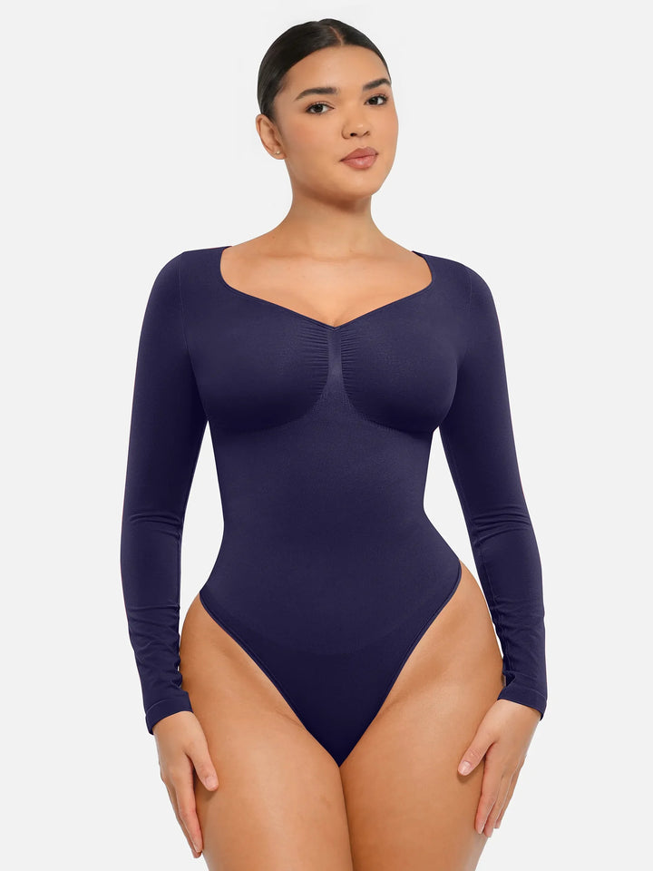 Curvevo™ Nahtloser Langarm-Bodysuit