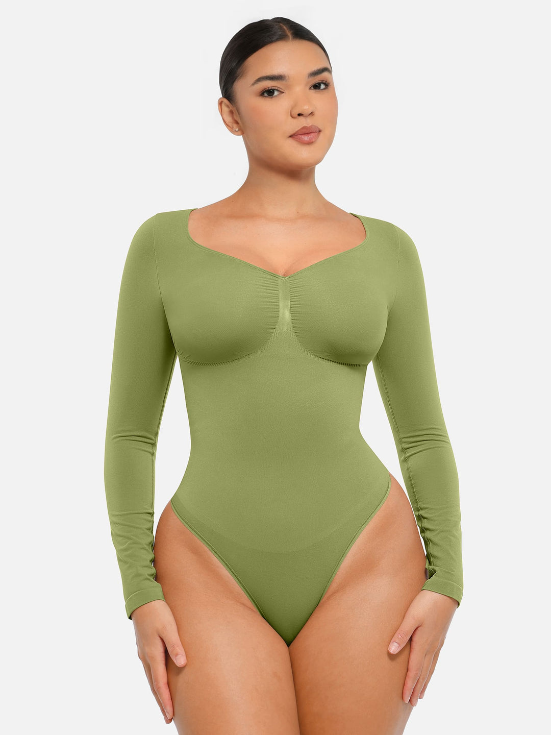 Curvevo™ Nahtloser Langarm-Bodysuit