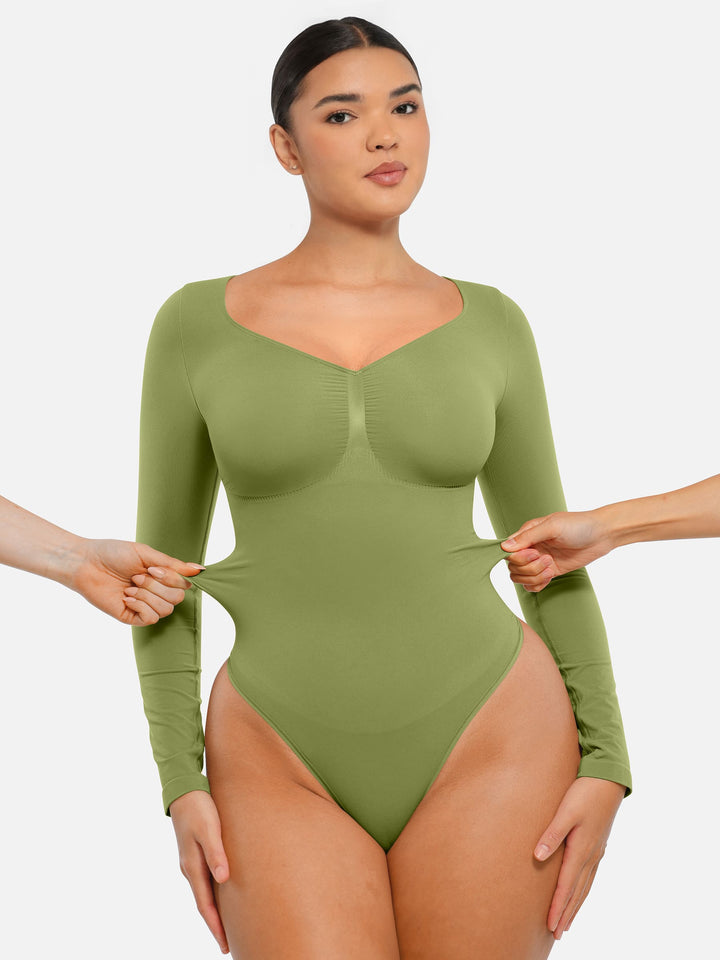 Curvevo™ Nahtloser Langarm-Bodysuit