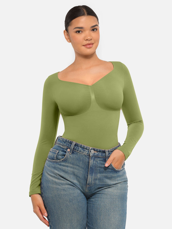 Curvevo™ Nahtloser Langarm-Bodysuit