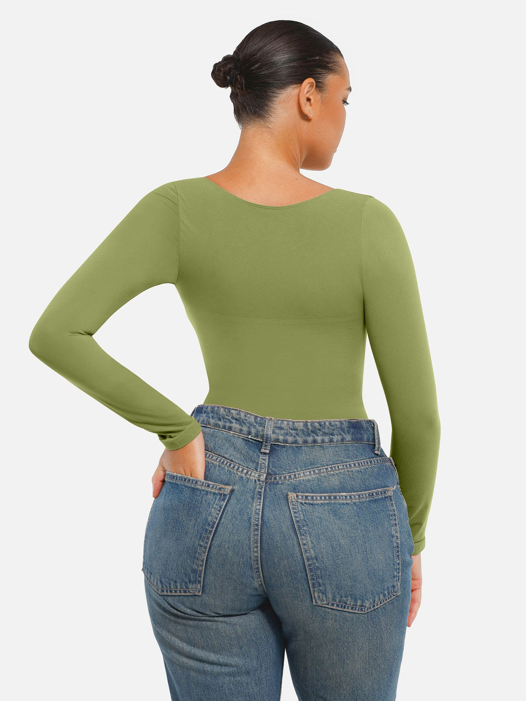 Curvevo™ Nahtloser Langarm-Bodysuit