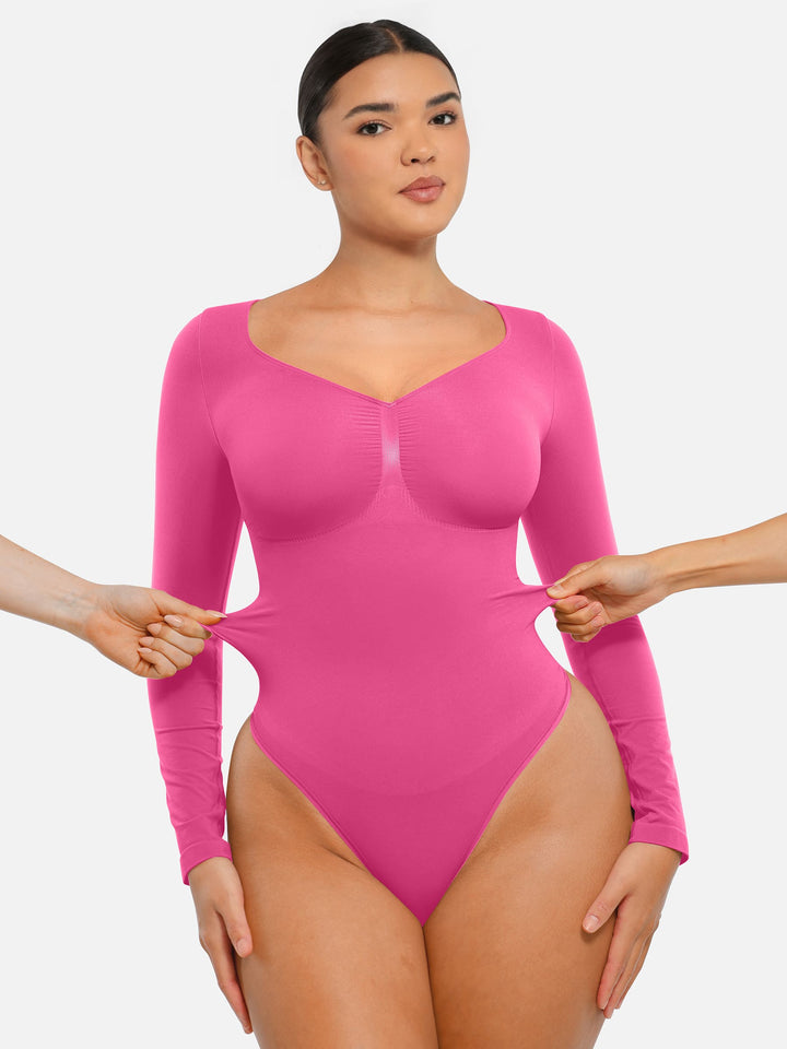 Curvevo™ Nahtloser Langarm-Bodysuit