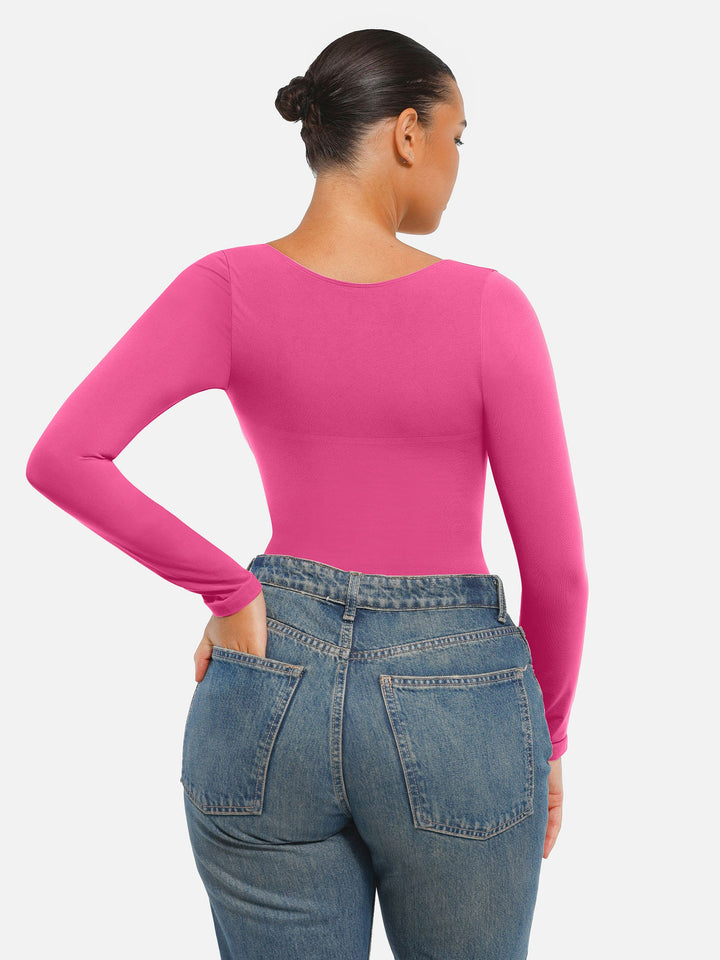 Curvevo™ Nahtloser Langarm-Bodysuit