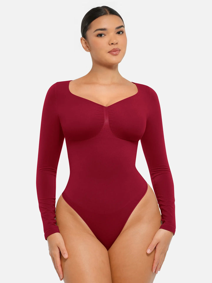 Curvevo™ Nahtloser Langarm-Bodysuit