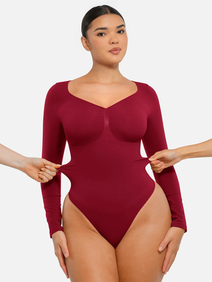 Curvevo™ Nahtloser Langarm-Bodysuit