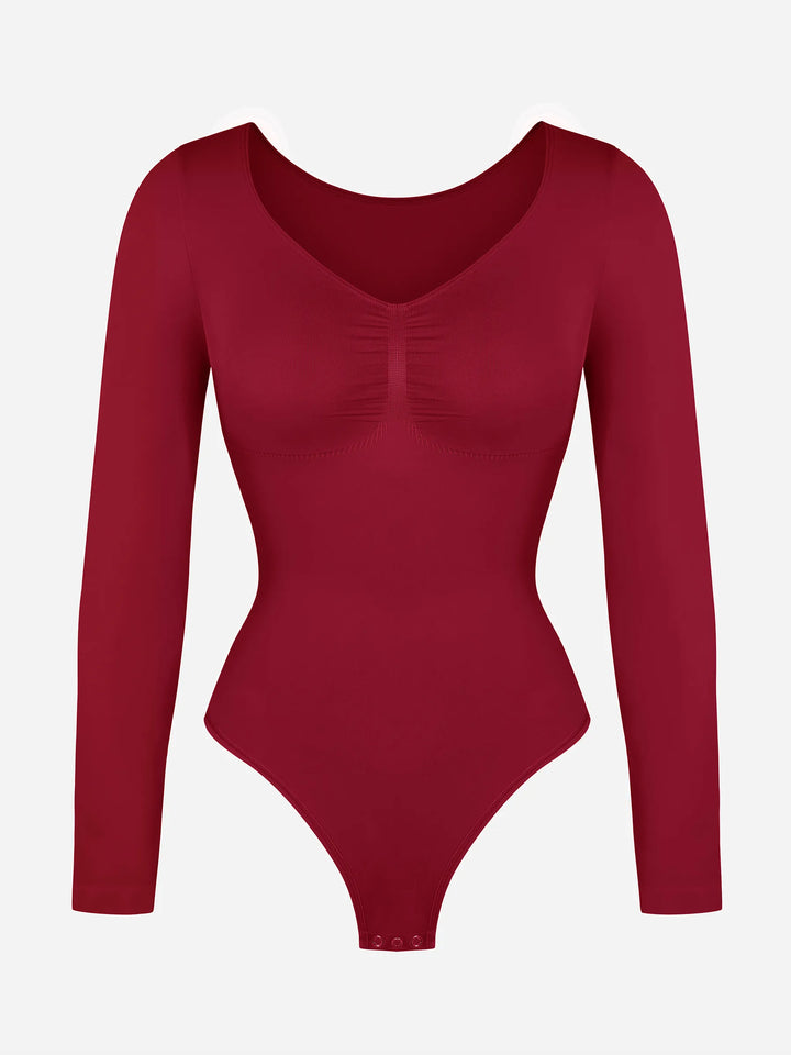Curvevo™ Nahtloser Langarm-Bodysuit