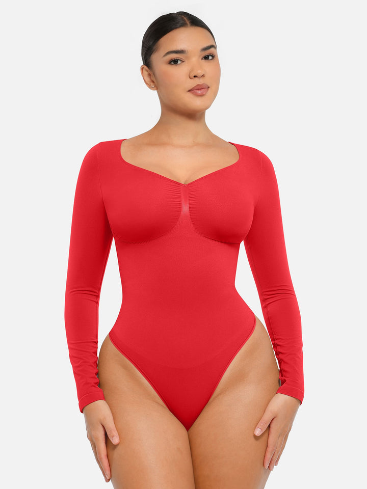Curvevo™ Nahtloser Langarm-Bodysuit