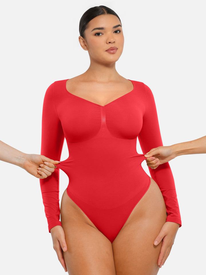Curvevo™ Nahtloser Langarm-Bodysuit