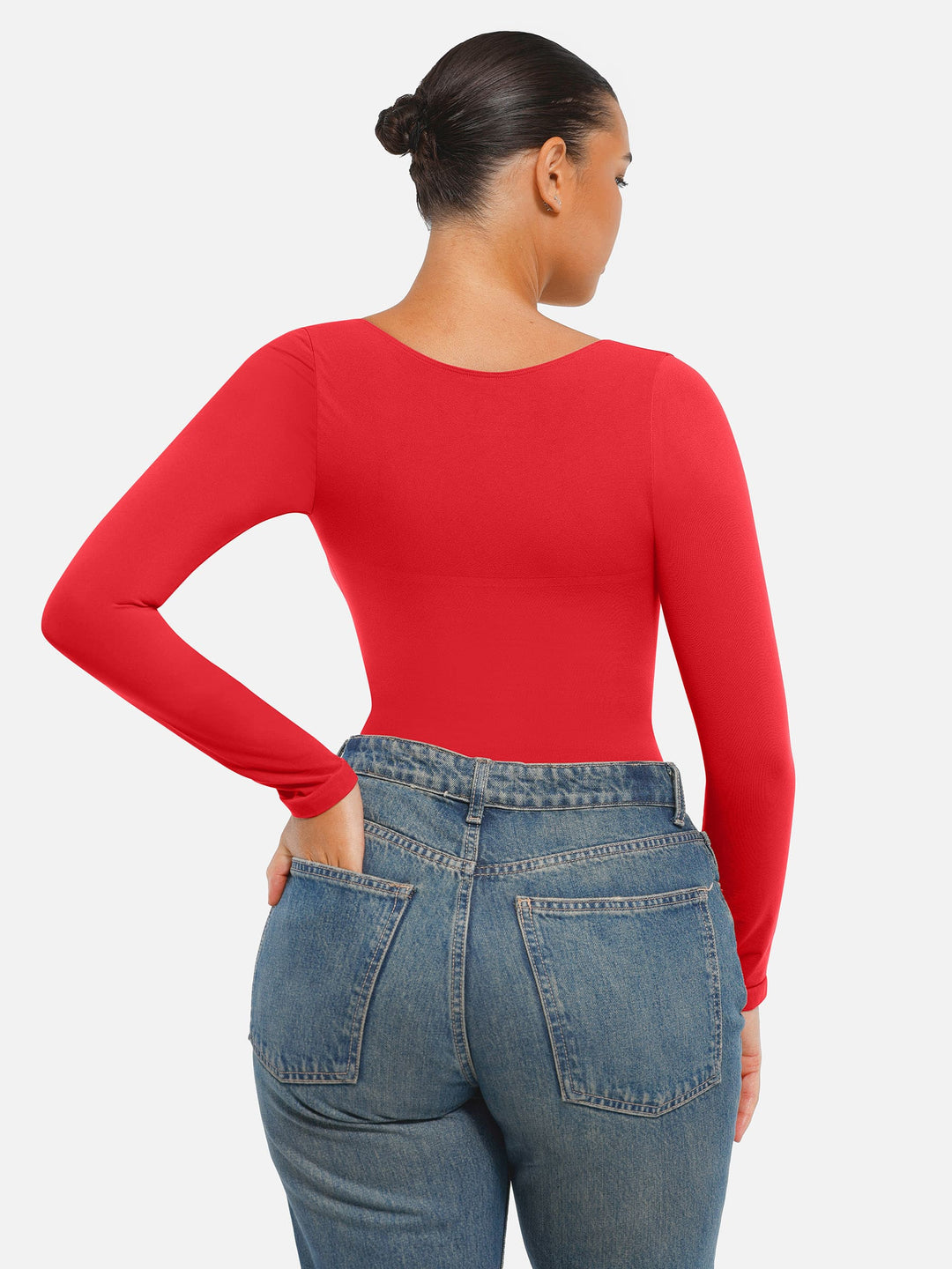 Curvevo™ Nahtloser Langarm-Bodysuit