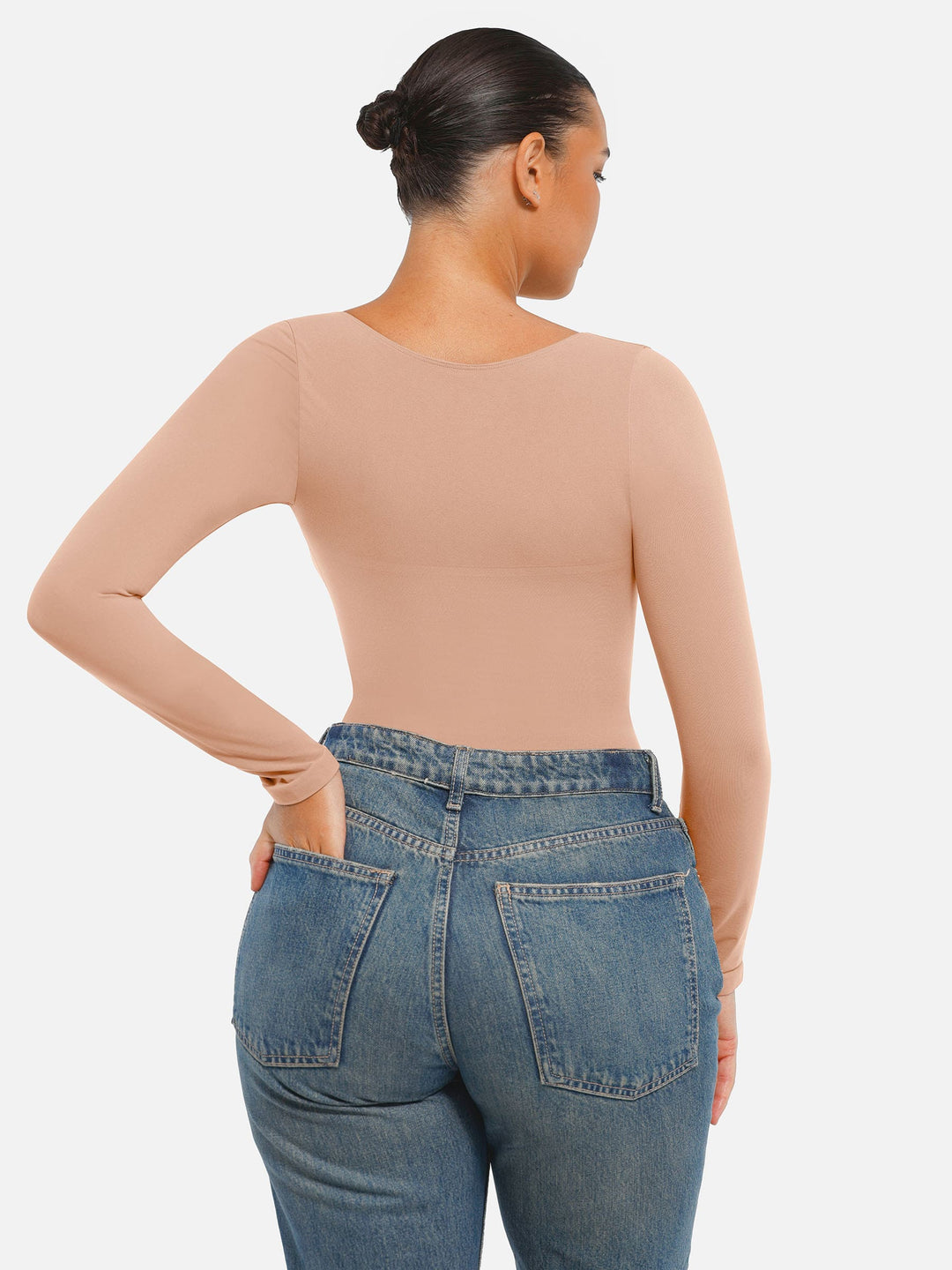 Curvevo™ Nahtloser Langarm-Bodysuit