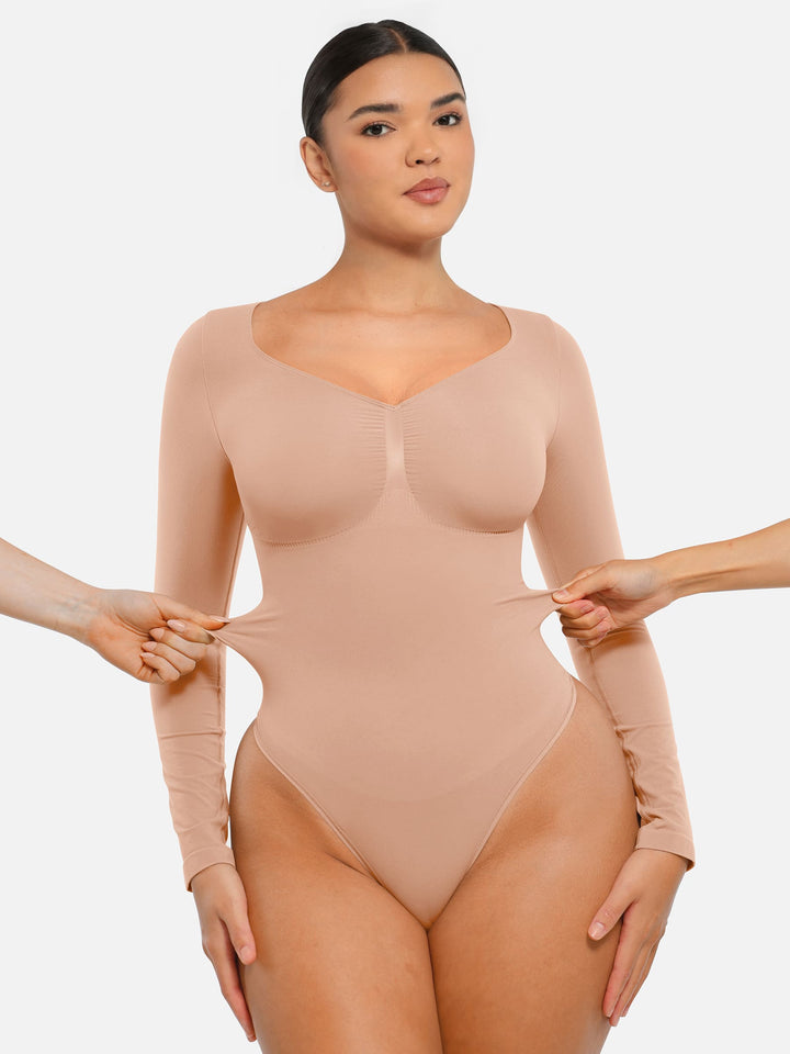 Curvevo™ Nahtloser Langarm-Bodysuit