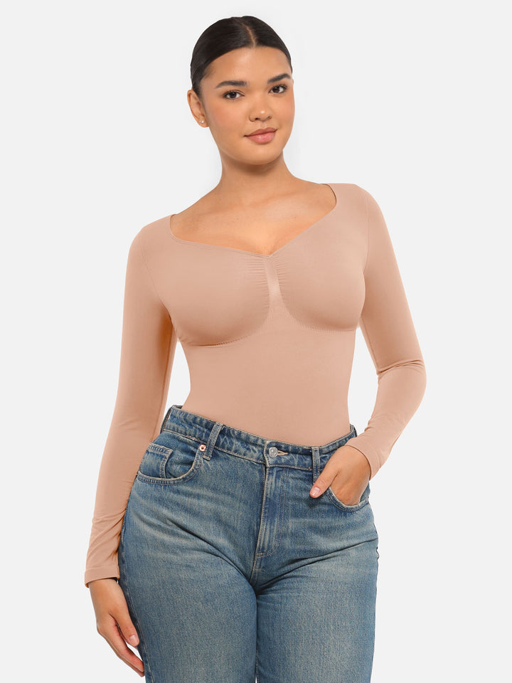 Curvevo™ Nahtloser Langarm-Bodysuit