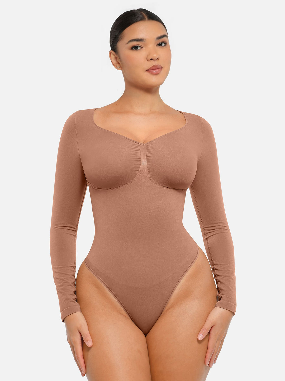 Curvevo™ Nahtloser Langarm-Bodysuit