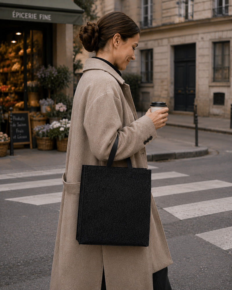 Filztasche mit Ledergriffen – langlebig und vielseitig einsetzbar