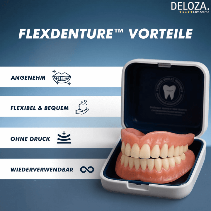 FlexDenture™ – Zurück zu Ihrem Lächeln – Natürlich, weich & zuverlässig [50% Rabatt]