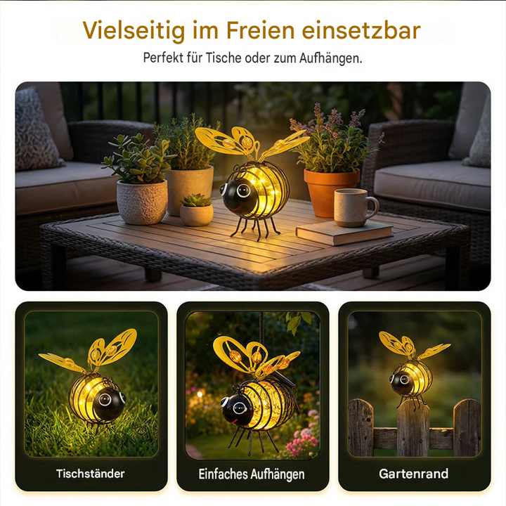 BienenLicht™ Solar-Gartenleuchte zum Aufhängen