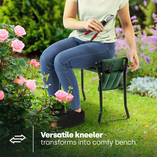 GartenWohl™ Gepolsterte Kniebank mit Aufstehhilfe
