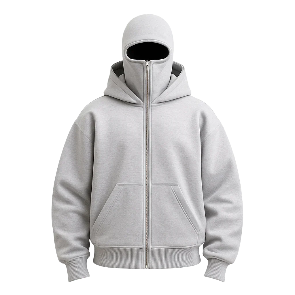 SchattenSchutz™ Unisex-Kapuzenjacke mit Vollgesichts-Reißverschluss