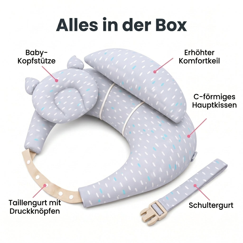 BabyWohl™ Ergonomisches Stillkissen mit Schultergurt