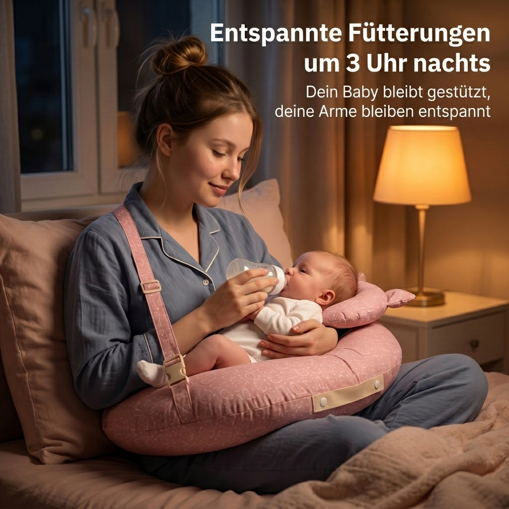 BabyWohl™ Ergonomisches Stillkissen mit Schultergurt