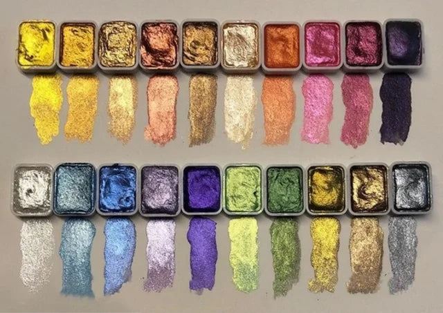 Kolorful - Powder Mineral Pearl Pigment Art Watercolor 20 Farben
