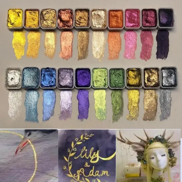 Kolorful - Powder Mineral Pearl Pigment Art Watercolor 20 Farben