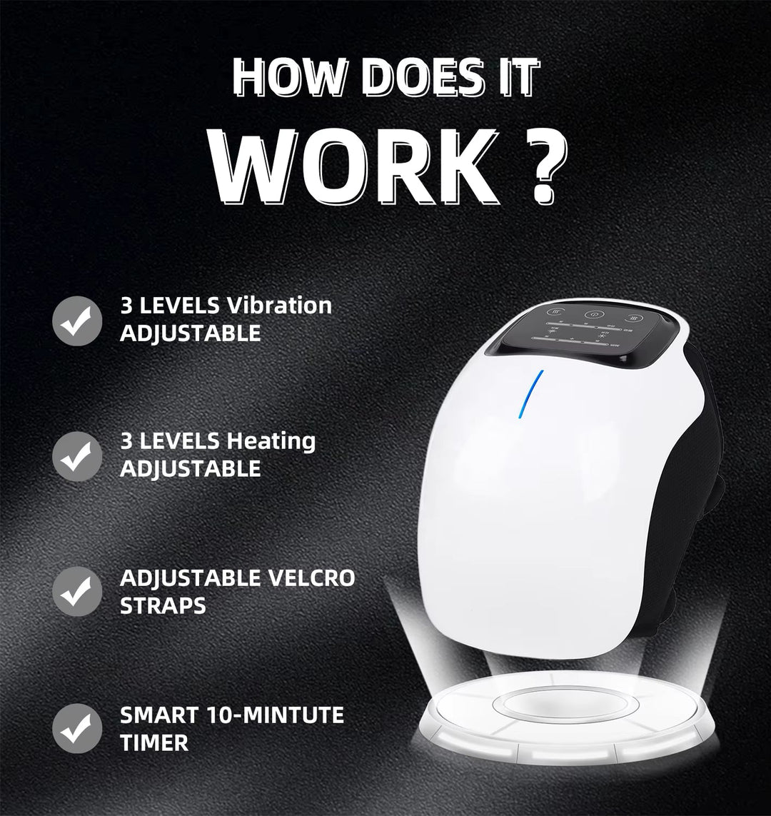 KnieWohl™ Intelligentes Knie-Massagegerät mit Rotlicht
