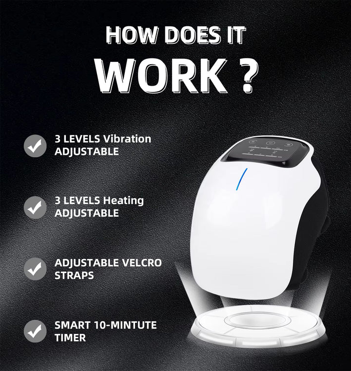 KnieWohl™ Intelligentes Knie-Massagegerät mit Rotlicht