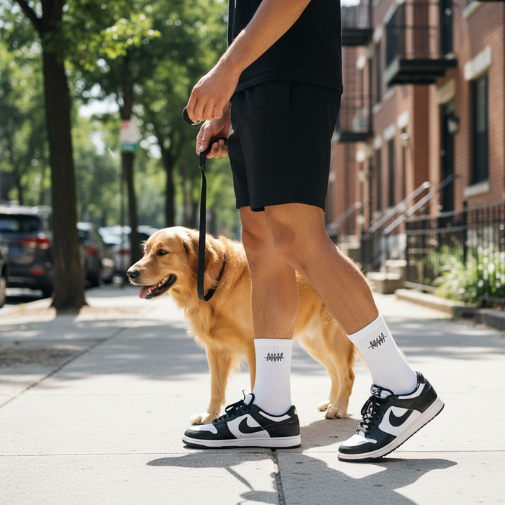 UrbanCrew™ – Schwarze High-Cut-Socken für Alltag & Streetwear