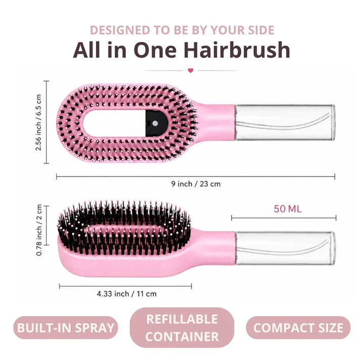 NebelGlanz™ Haarbürste mit integriertem Sprühnebel