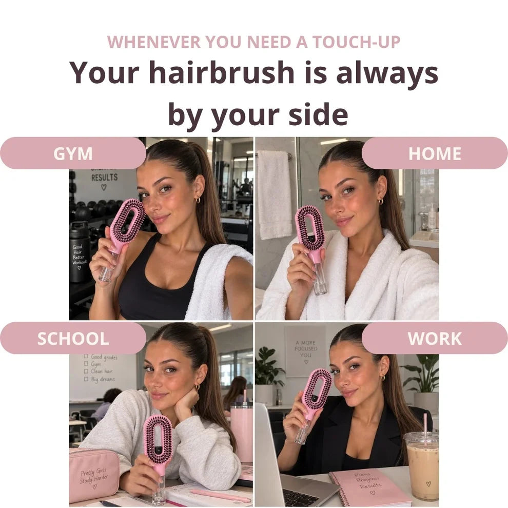 NebelGlanz™ Haarbürste mit integriertem Sprühnebel