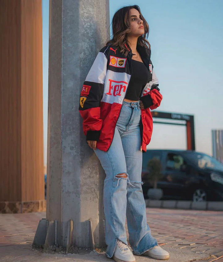 🏁 Gisela™ – Vintage Ferrari Rennfahrerjackev