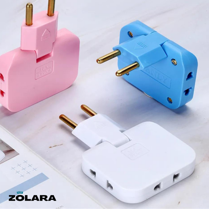 1 + 1 GRATIS! | Drehbarer EU-Stecker Adapter | Mehrfachsteckdosen Eco (EU)