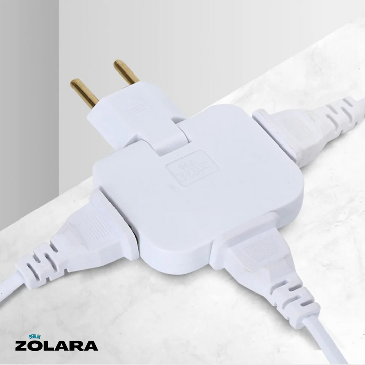 1 + 1 GRATIS! | Drehbarer EU-Stecker Adapter | Mehrfachsteckdosen Eco (EU)