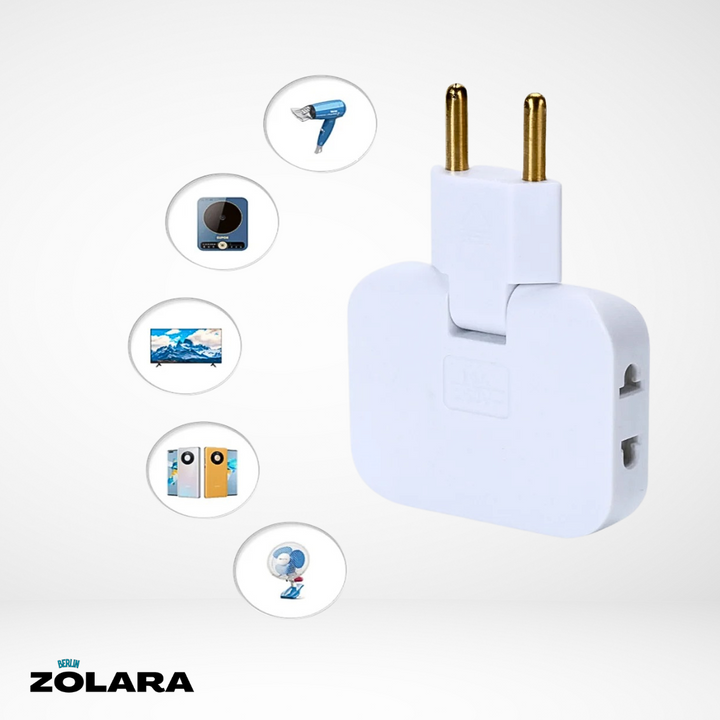 1 + 1 GRATIS! | Drehbarer EU-Stecker Adapter | Mehrfachsteckdosen Eco (EU)