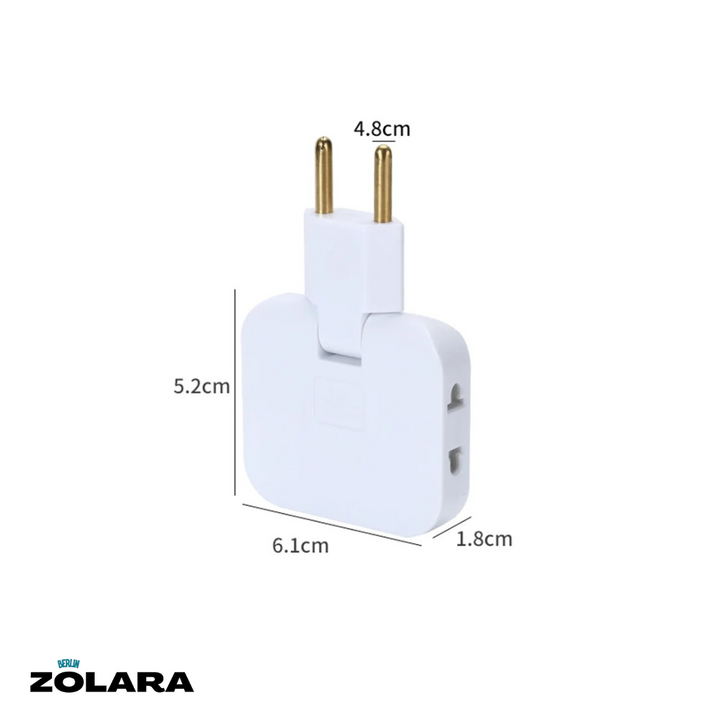 1 + 1 GRATIS! | Drehbarer EU-Stecker Adapter | Mehrfachsteckdosen Eco (EU)