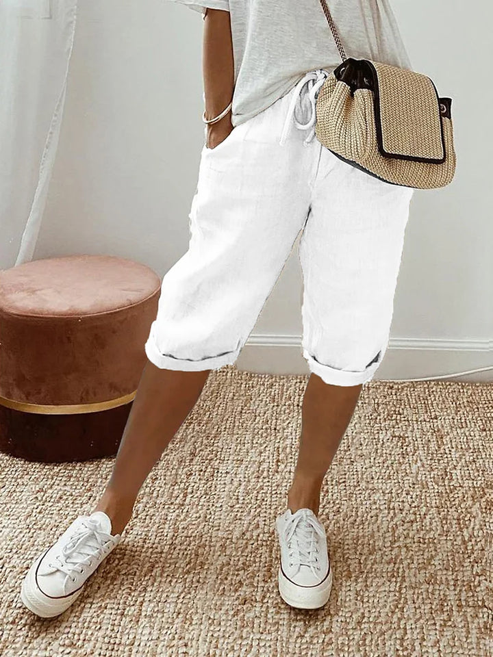 Lena™ | Baumwolle Leinen Damen Shorts