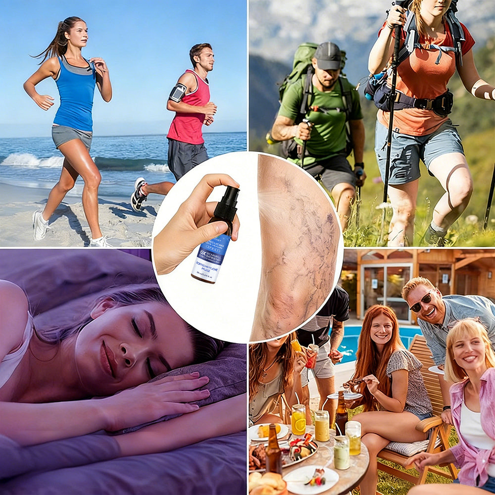 🇩🇪🏃‍🌿GFOUK® VascuCare Vein Healing Spray(Entwickelt für Krampfadern, Besenreiser, tiefe Venenthrombose (TVT), chronische venöse Insuffizienz, venöse Geschwüre, Thrombophlebitis und andere venöse Beschwerden)