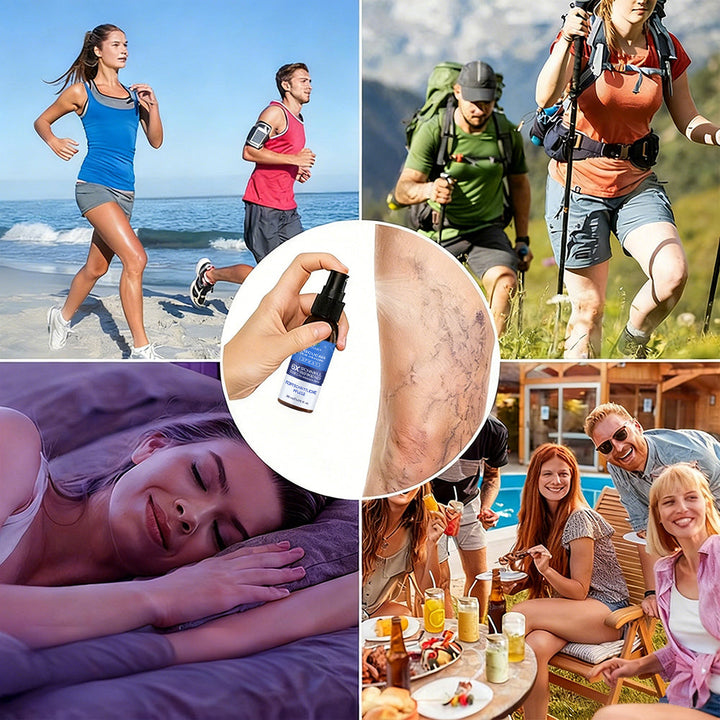 🇩🇪🏃‍🌿GFOUK® VascuCare Vein Healing Spray(Entwickelt für Krampfadern, Besenreiser, tiefe Venenthrombose (TVT), chronische venöse Insuffizienz, venöse Geschwüre, Thrombophlebitis und andere venöse Beschwerden)