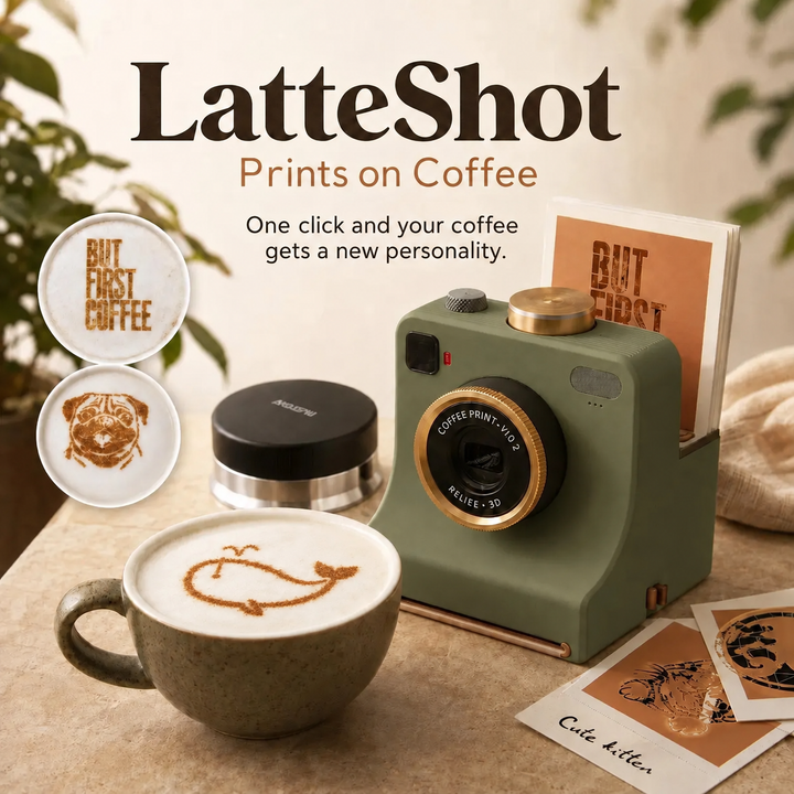 KaffeeKunst™ Kreativer Latte-Art-Schablonendrucker