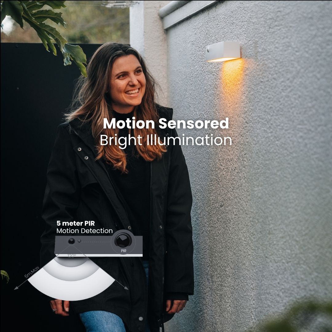 SolaBeam™ Moderne Solar-Wandleuchte mit Bewegungsmelder