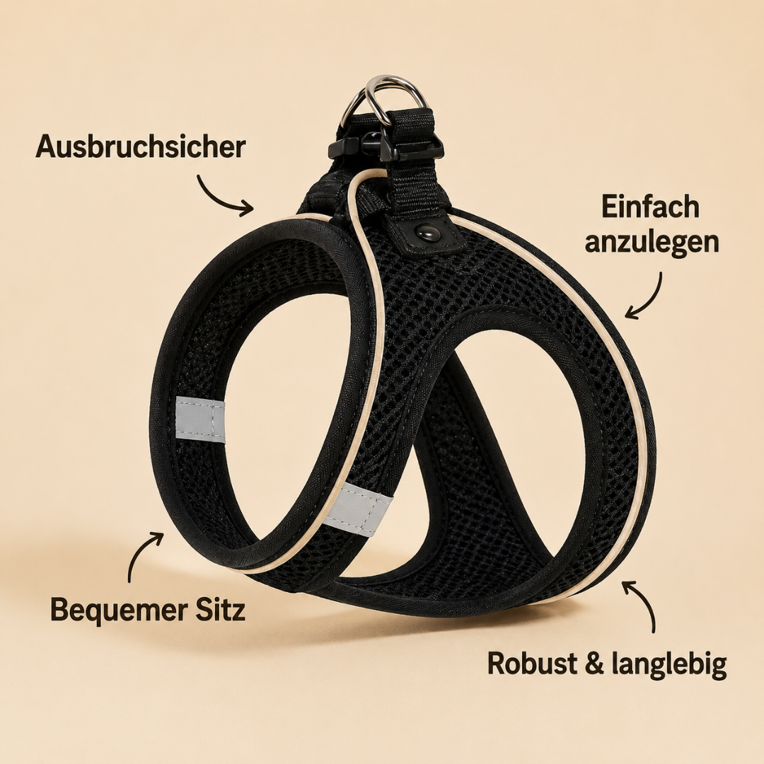 KatzenSicher™ Ausbruchsicheres Katzengeschirr mit Leine