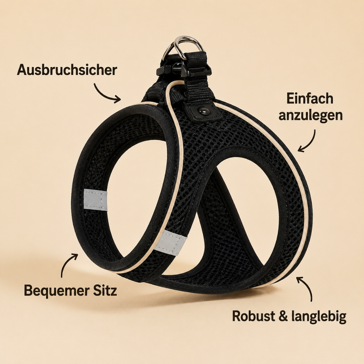 KatzenSicher™ Ausbruchsicheres Katzengeschirr mit Leine