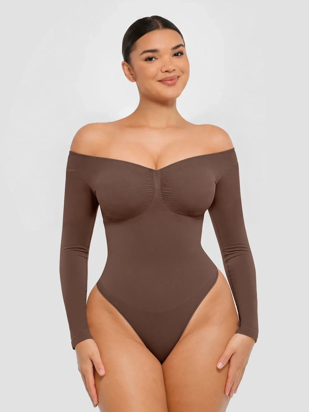 Curvevo™ Nahtloser Langarm-Bodysuit
