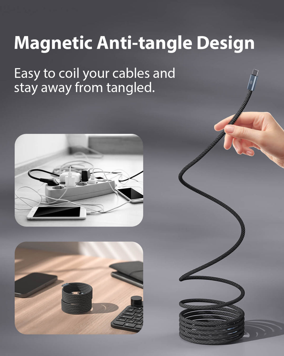 MagCable | Magnetisches Anti-Verwicklungskabel