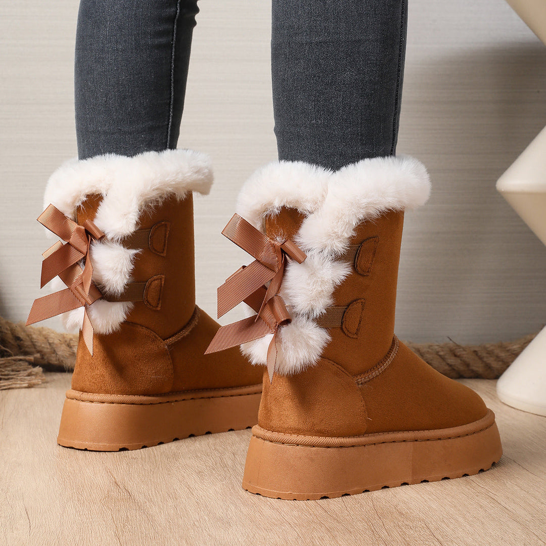 SchleifenWärme™ Gefütterte Winterstiefel mit Schleifen