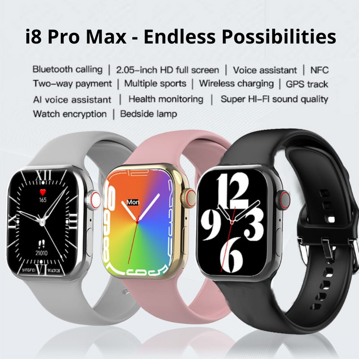 i8 Pro Max Smartwatch   | Mit Umfangreichem Gesundheitsmonitor 75% RABATT!